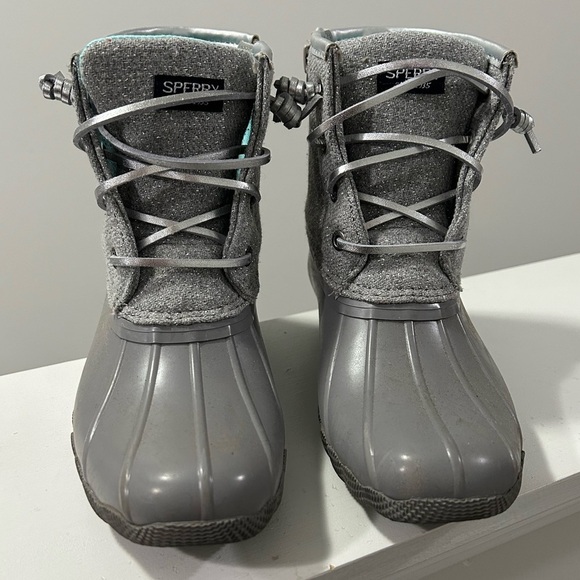 Sperry Kids Charcoal Gray Rain Boots - Picture 1 of 6